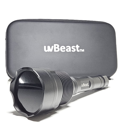uvBeast NEW V3 365nm PRO Black Light UV Flashlight – HIGH DEFINITION Ultraviolet - HIGH POWER and LONG RANGE Professional Grade Beam Best for Professional/Commercial Use – USA Stock